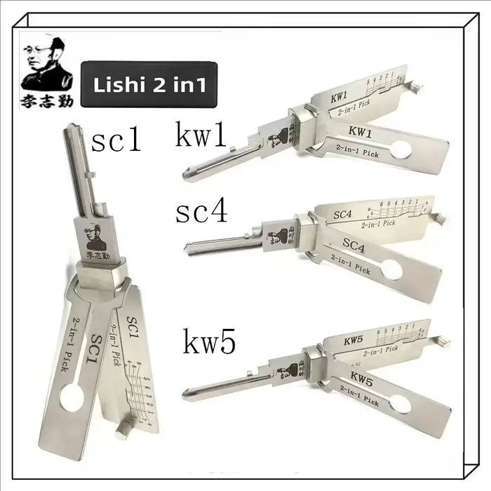 KW5 SC1 SC4 LISHI 2IN1 bricolage clé serrurier outil pour serrure à la maison