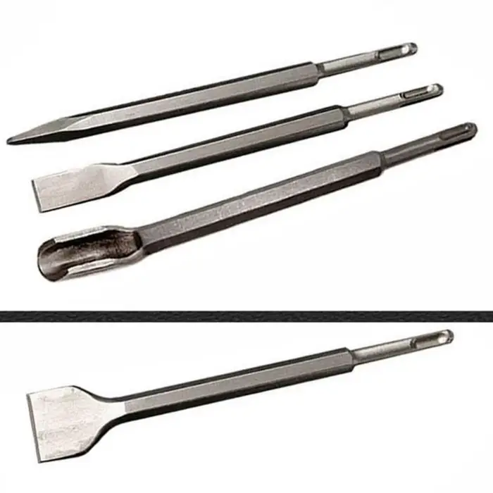 R9UF 4 pièces pointe tige SDS plat large