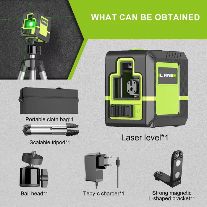 Lfine niveau Laser professionnel 2 lignes avec trépied