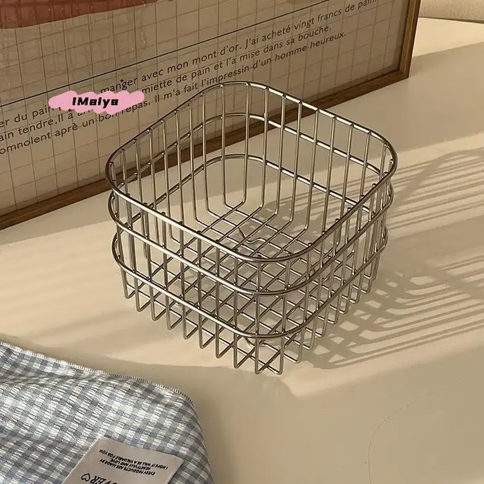 Panier de rangement de bureau en métal