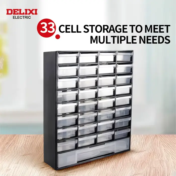 Armoire de rangement d'outils DELIXI ELECTRIC à 33 compartiments