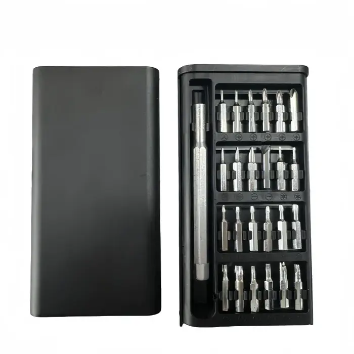 Kit de tournevis de précision numérique 24 en 1 avec boîte de rangement portable et outil de démontage d'appareils électroniques