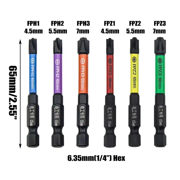 Tournevis croisé magnétique à fente spéciale 65mm, outil électrique, embout pour disjoncteur d'élect