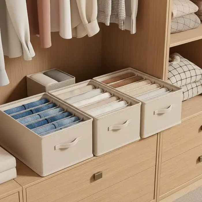 Boîte de rangement à 5 compartiments