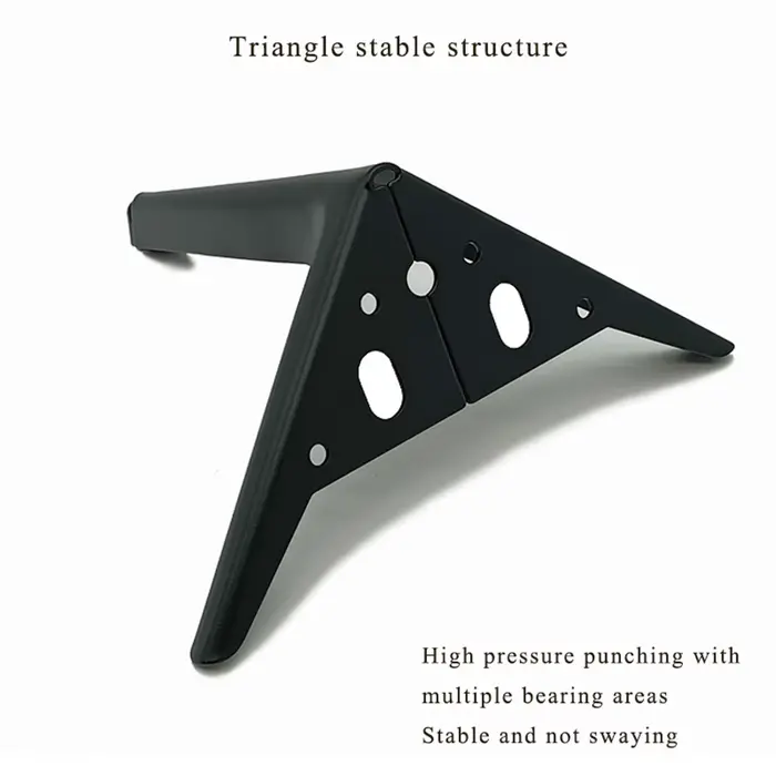 4 pièces pieds de meubles en métal en acier au carbone meuble TV lit pieds de table basse noir or ar