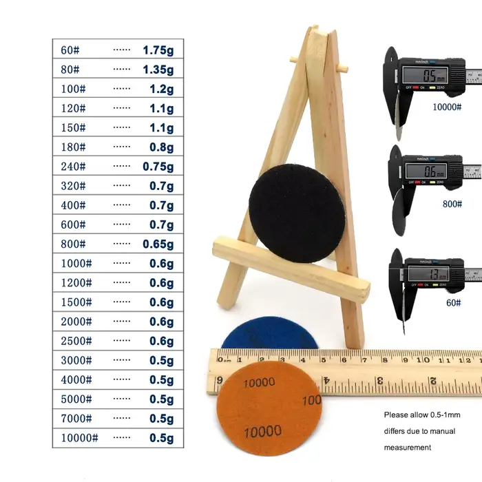 Papier de verre sec et humide, 50 pièces, 2 pouces, 50mm, outils abrasifs, disque de ponçage, access