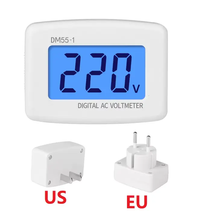 Voltmètre numérique EU USA prise compteur de tension