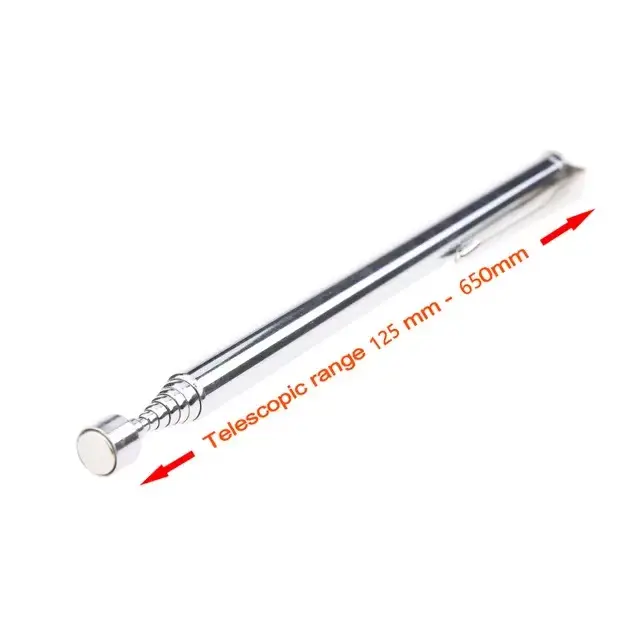 Miroir d'inspection avec éclairage LED 360 °   Lentille de détection télescopique carrée rétractable