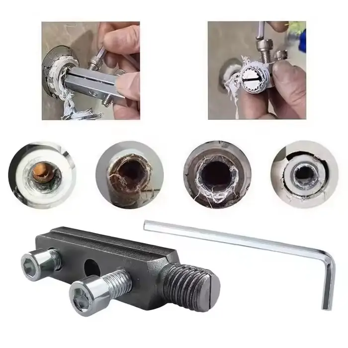 Extracteur de vis de valve de robinet-outil multifonctionnel pour enlever les vis dénudées et les boulons endommagés