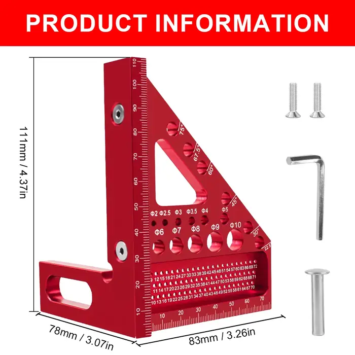 Règle de mesure multi-angle 3D