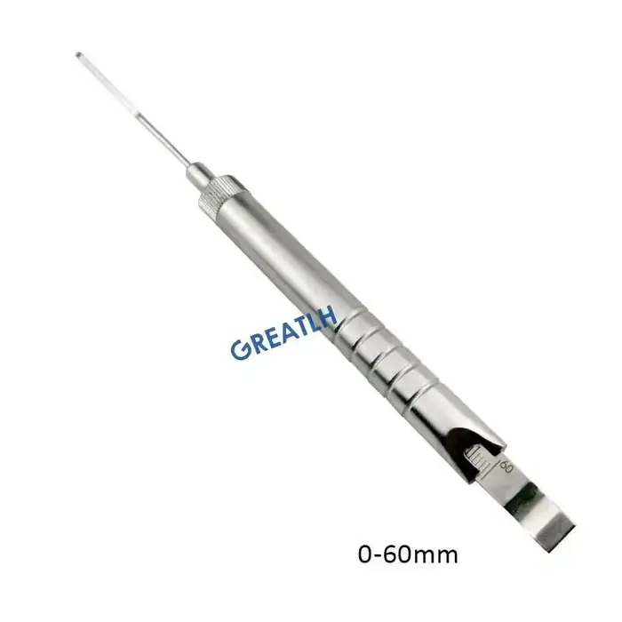 Jauge de profondeur 0mm à 30mm /60mm/40mm/90mm, Instruments chirurgicaux vétérinaires orthopédiques