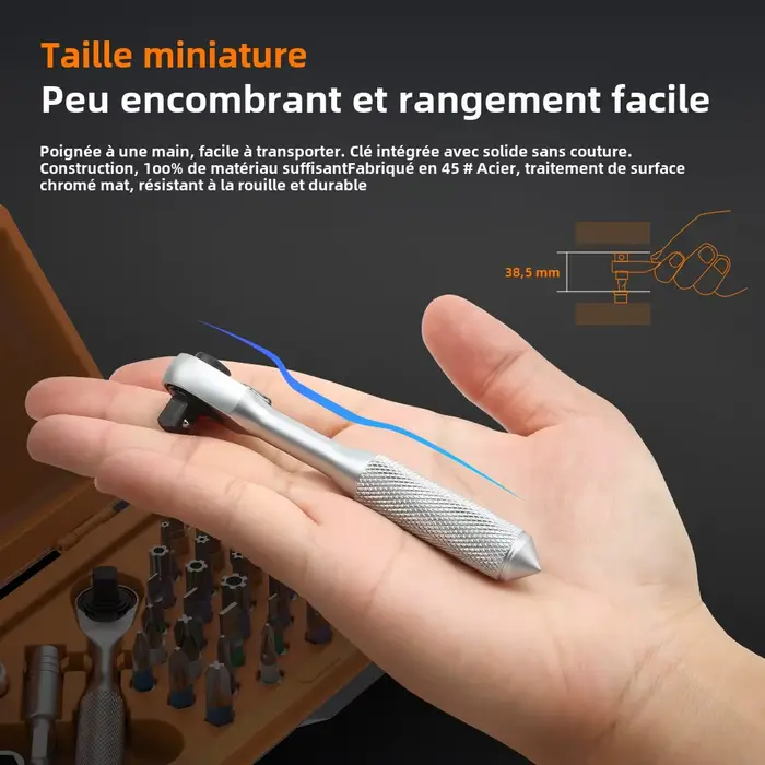 Tournevis à cliquet 42 en 1