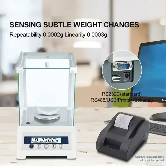 Balance analytique 0.1mg précision électronique avec écran LCD Machine de pesage numérique