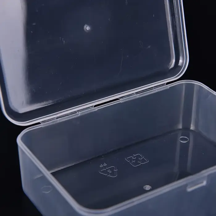 Boîte de rangement en plastique Transparent avec couvercle, présentoir de bijoux, petite boîte de ra