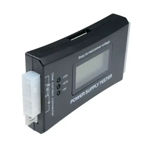 Testeur d'alimentation numérique à écran LCD pour ordinateur PC, 20/24 broches, contrôle rapide de l