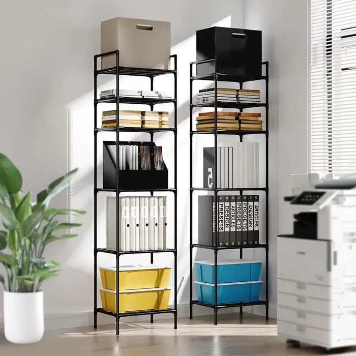 Étagère de rangement en métal à 6 niveaux