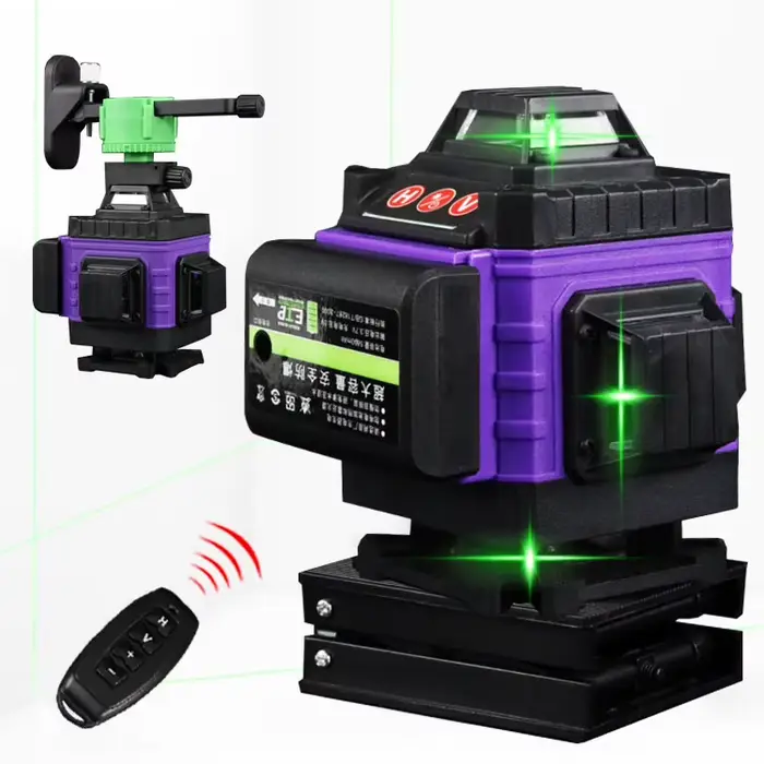 Niveau laser 4D à alimentation directe, 16 lignes, mesure d'angle et de distance, outil de mesure la