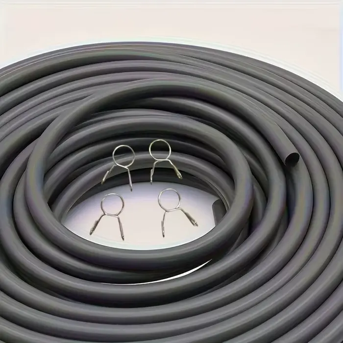 1 ensemble de tuyaux de carburant pour motos avec 4 clips, tuyau de carburant en caoutchouc durable 