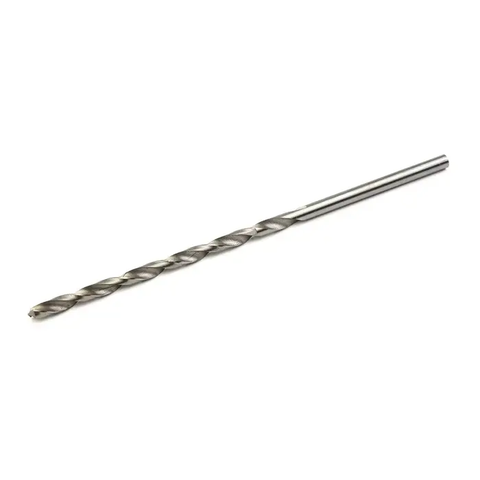 Jeu de forets hélicoïdaux HSS à queue droite extra longs de 2mm/3mm/4mm/5mm/6mm de diamètre, outil é