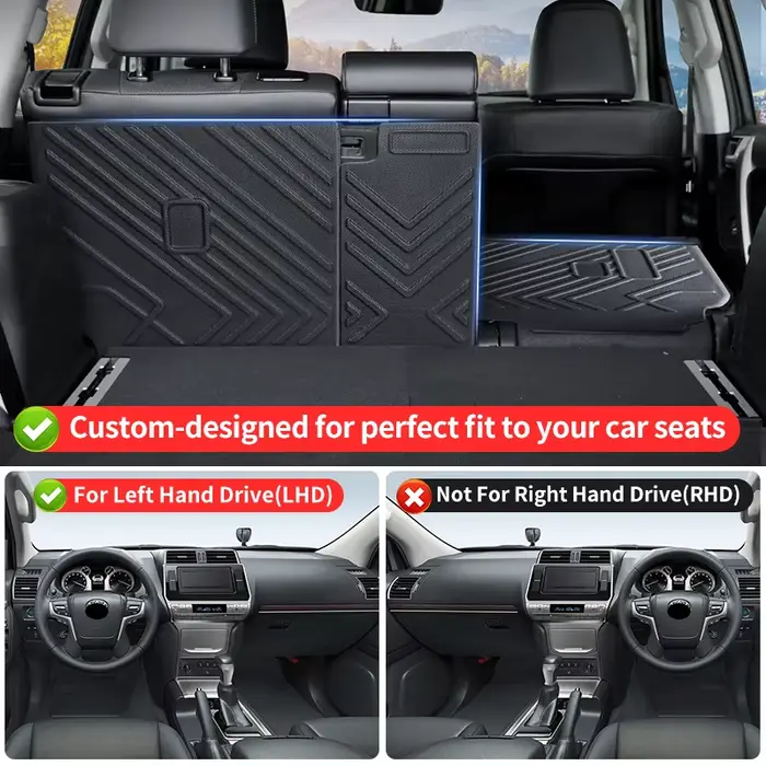 For 2010-2023 Toyota Land Cruiser Prado 150 Sept sièges Dédié Deuxième rangée Coussin de siège arrière LC250 FJ250 Série Intérieur Mis à niveau Accessoires Modification Tuning 2022 2021 2020 2019 2018