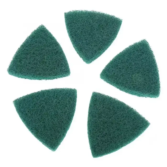 Lot de 5 tampons triangulaires auto-adhésifs en nylon de 13 mm pour polissage et ponçage, accessoire