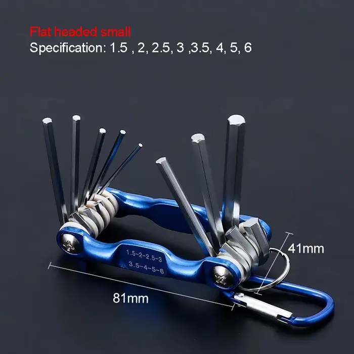 Clé hexagonale pliante Portable, jeu Allen, système métrique en métal, clé hexagonale Torx, tournevi