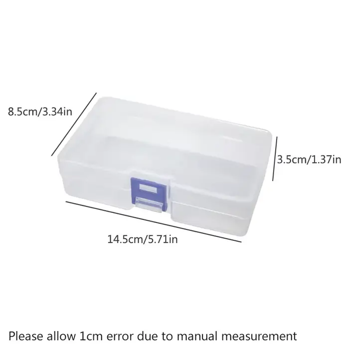 5 boîtes de rangement en plastique transparent pouvant accueillir des petits articles, des petits jo