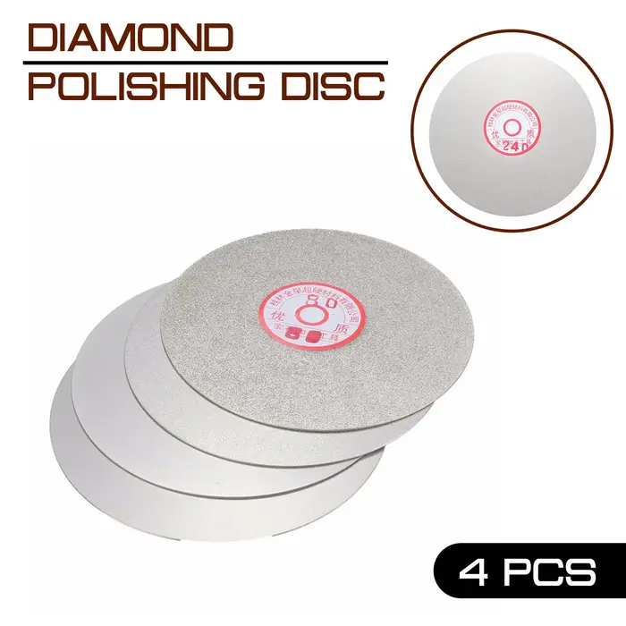 4 pièces/ensemble disque de polissage diamant 600 800 1200 3000 grain lapage meulage 6 "disque de me