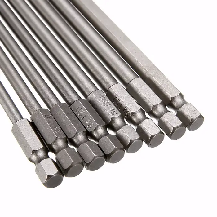 Tournevis Torx à tige hexagonale de 1/4 pouces, tête de forage à vent de 150mm 200mm, clé à vis étoi