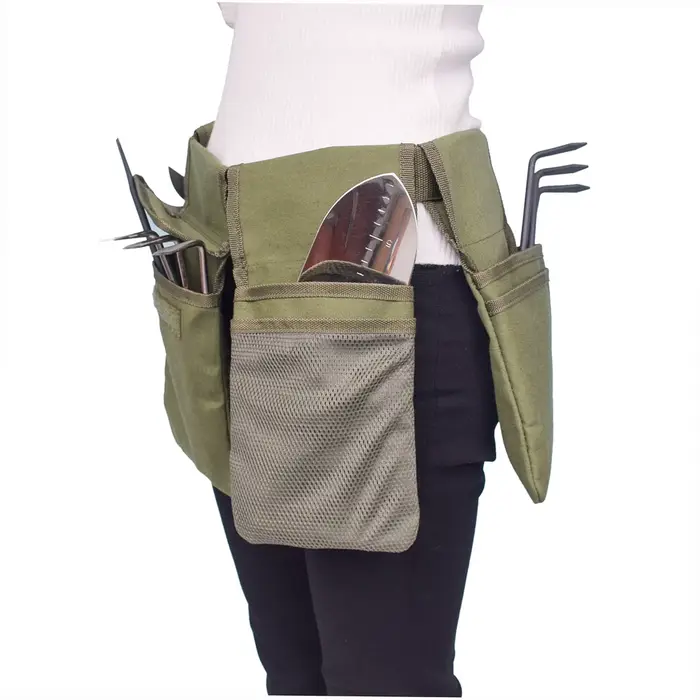Ceinture à outils de jardin en toile, tablier à outils avec poches, kit de jardinage, sac fourre-tou