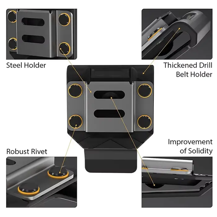 NOUVEAUTÉ! Support de perceuse pour ceinture porte-outils, Clip de ceinture pour perceuse, Étui de perceuse, Support de mètre à ruban, Support de perceuse pour ceinture