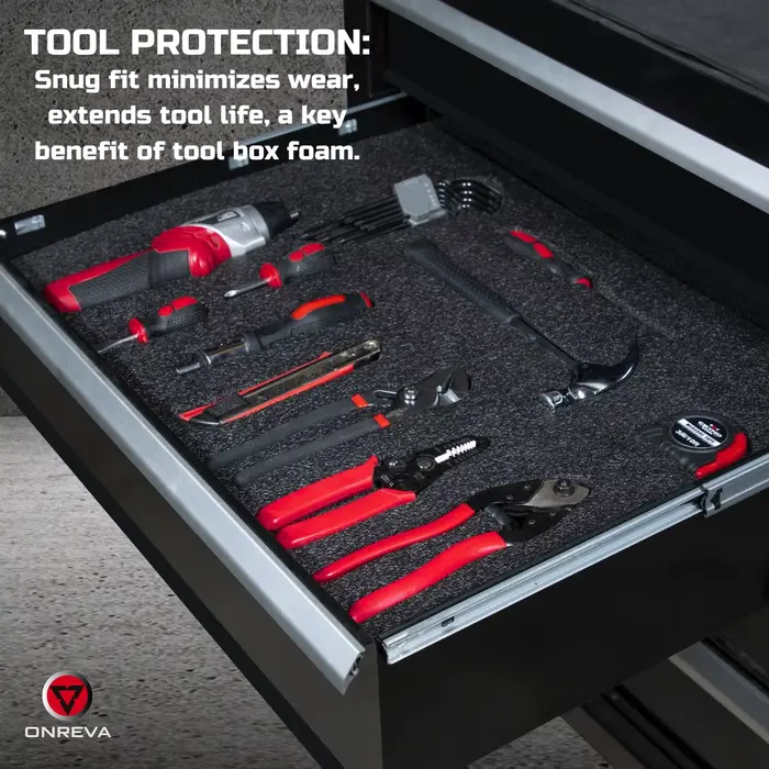 Inserts de protection en mousse pour boîte à outils