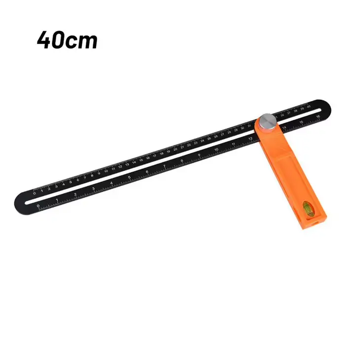 Règle d'angle triangulaire avec équerre en T coulissante pour la mesure et le marquage précis des angles dans le