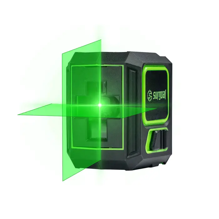 Niveau laser de précision 2 mm/5 m, laser vertical et horizontal, laser vert, niveau laser à 2 ligne
