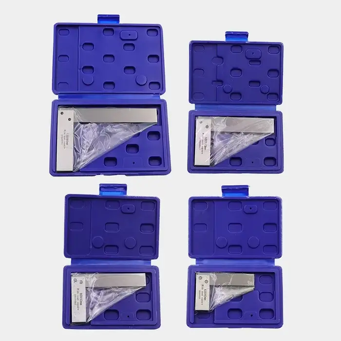 Règle d'angle en forme de L en acier au carbone de haute précision - 90 ° Outil de mesure à angle droit pour le travail
