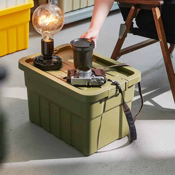 Bacs de rangement empilables avec couvercles