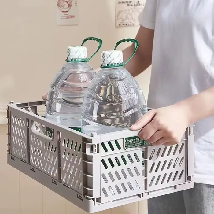 Caisse de rangement pliable et empilable pour économiser de l'espace
