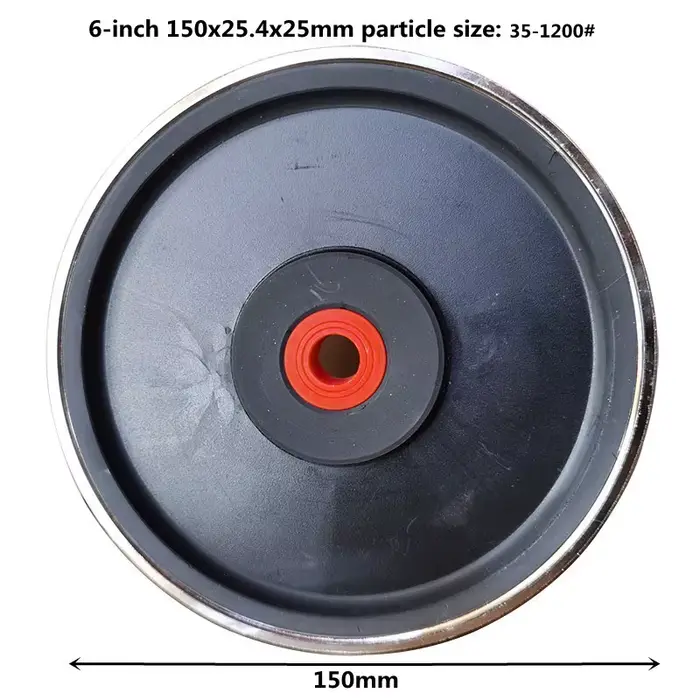 1 pièces 6 pouces diamant galvanoplastie parallèle en plastique diamant meule meule avec manchon réd