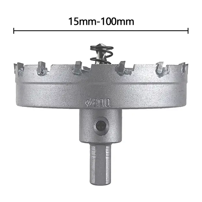 Scie cloche TCT 15-100mm, pointe en carbure, foret à noyau, couronne de perçage pour métal, alliage 