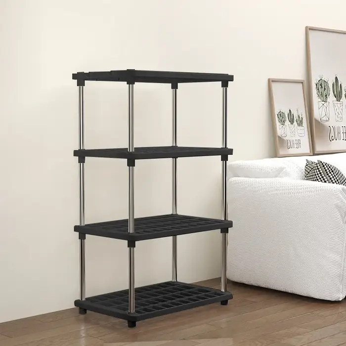 Étagère de rangement multifonctionnelle à quatre niveaux pour salle de bain