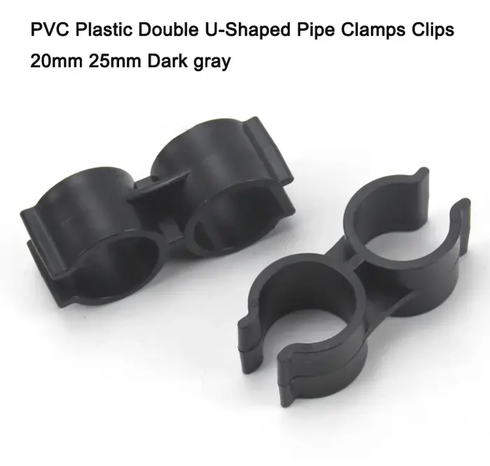 Colliers de serrage en forme de U à Double tête en plastique PVC