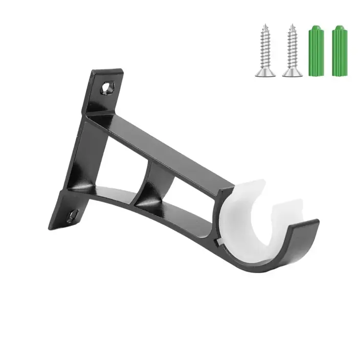 Nouveau Support de tringle à rideau en alliage d'aluminium avec vis
