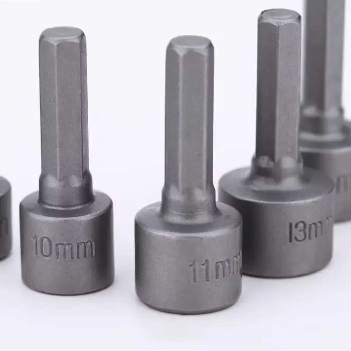 9 pièces/ensemble 5mm-13mm douilles hexagonales manchon buses écrou tournevis ensemble Schroevendraaier