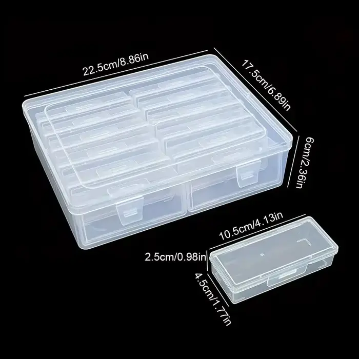 Boîtes de rangement rectangulaires réglables 6/12 compartiments