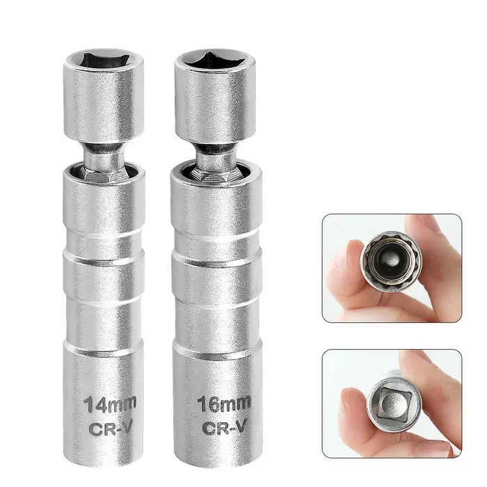 Clé à douille magnétique pour bougie d'allumage 14/16mm