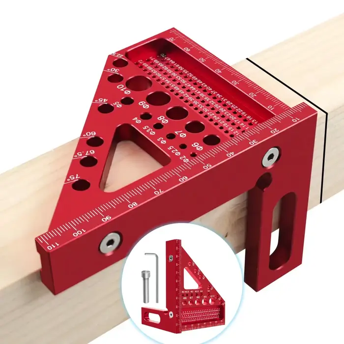 Règle de traçage en aluminium pour charpentier