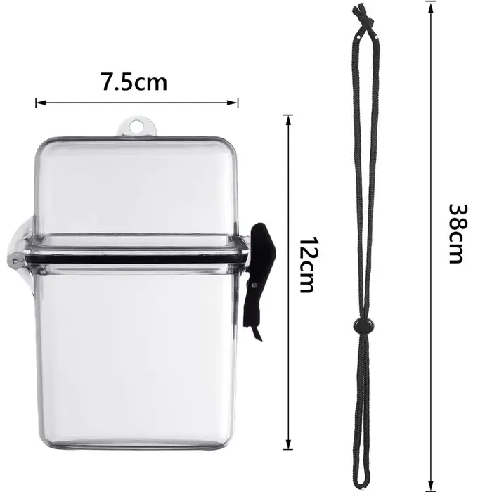 Boîte de rangement transparente avec corde, boîtes étanches de plage scellées pour l'extérieur, idol