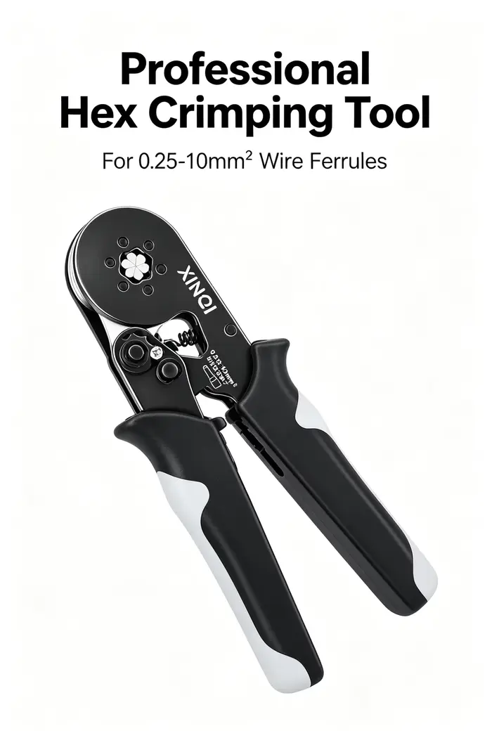 Outil de sertissage de virole de borne de fil hexagonal