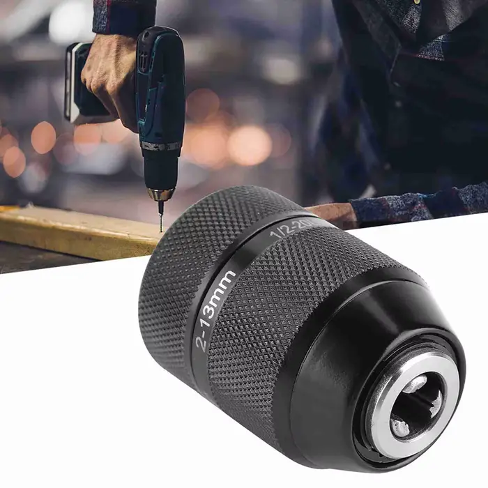 Mandrin de perceuse 13 mm en métal, mandrin de perceuse 1/2 monté, mandrin de perceuse autobloquant 