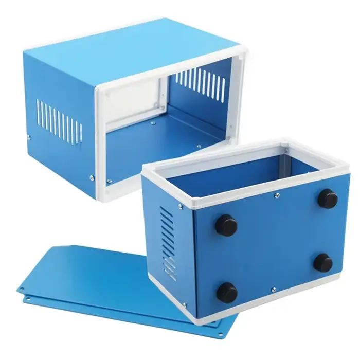 AS60-boîte de jonction boîte de projet en métal bleu bricolage boîtier électrique boîtier de prévent